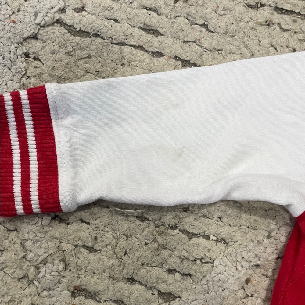 Creative knitwear Red and White Georgia Varsity Jacket and Beanie Set size 12 m - Picture 5 of 10